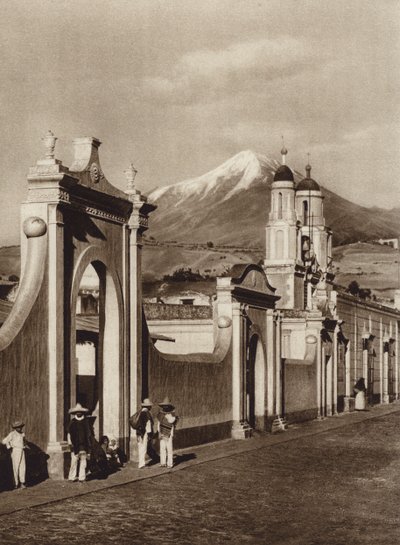 Mexiko: Chalchicomula mit Pico de Orizaba von Hugo Brehme