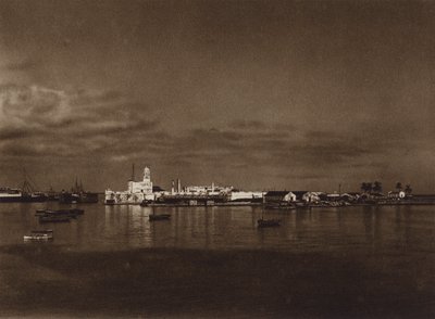 Mexiko: Panorama des Hafens von Vera Cruz mit Schloss San Juan von Hugo Brehme