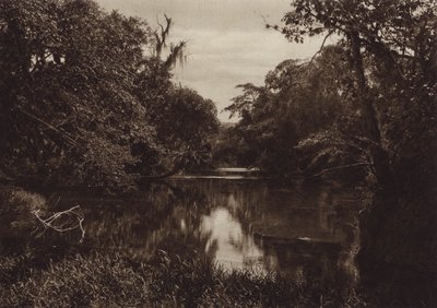 Mexiko: Tamasopo, Panorama des Flusses, Bundesstaat Vera Cruz von Hugo Brehme