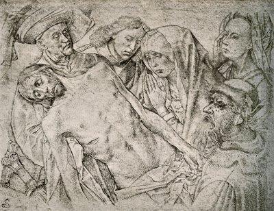 Zeichnung nach der Kreuzabnahme von Hugo van der Goes