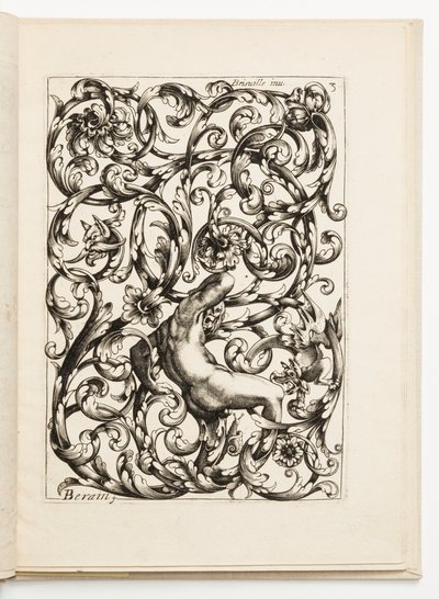 Platte 3, aus Diverses pièces de serruriers (Verschiedene Entwürfe für Schlosser) von Hugues Brisville