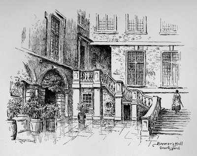 Brewers Hall Innenhof, 1890 von Hume Nisbet