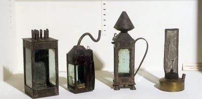Prototypen von Grubenlampen, 1815 von Humphry Davy