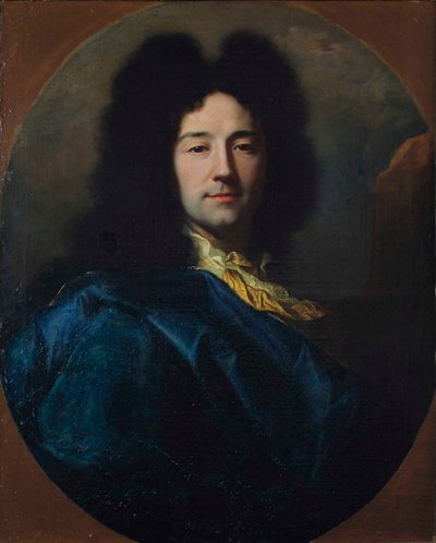 Selbstporträt, genannt im blauen Mantel von Hyacinthe François Honoré Rigaud