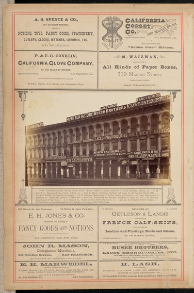 [Gebäude in der Market Street, San Francisco] von I. W. Taber