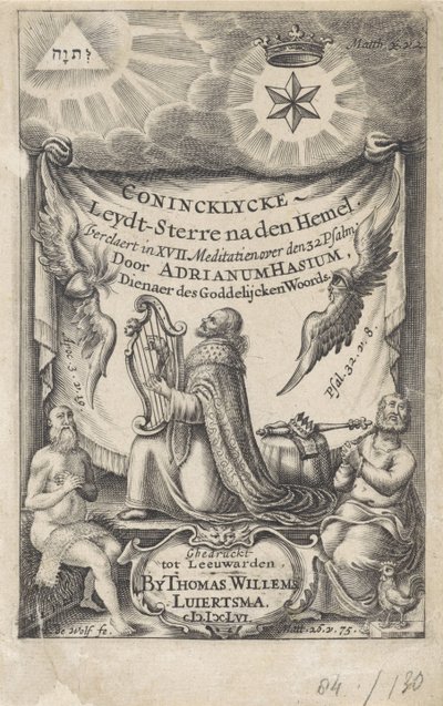 König David als Psalmensänger von I. de Wolf