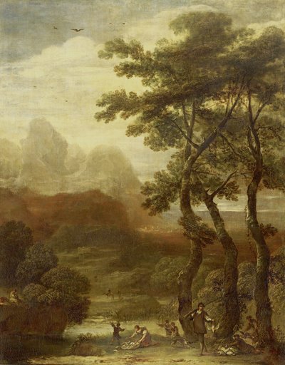Landschaft mit Jägern von Ignacio Iriarte