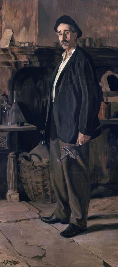 Don Plácido Zuloaga in seiner Werkstatt von Ignacio Zuloaga