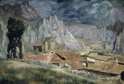 Landschaft von Pancorbo von Ignacio Zuloaga y Zabaleta
