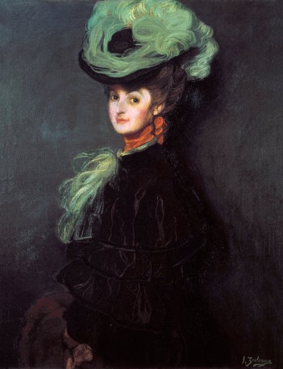 Porträt von Anny Bourdin (?) von Ignacio Zuloaga y Zabaleta