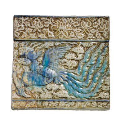 Fliese mit Phönix, aus Kashan, Iran, Ilkhanid-Periode, frühes 14. Jahrhundert von Ilkhanid Ilkhanid