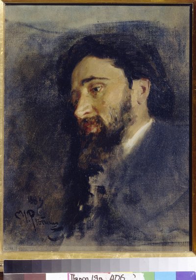Porträt des Schriftstellers Wsewolod Michailowitsch Garschin von Ilya Efimovich Repin