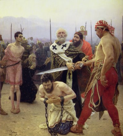 St. Nikolaus rettet drei zu Unrecht zum Tode verurteilte Männer von Ilya Efimovich Repin