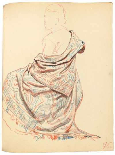 Studie für Ein Pariser Café: Studie des Kleides für sitzende Frau von Ilya Efimovich Repin