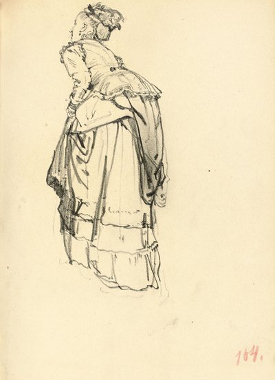 Frau im Kleid von hinten, ca. 1872-1875 von Ilya Efimovich Repin