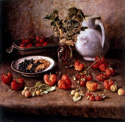Stillleben mit Erdbeeren von Ilya Ivanovich Mashkov
