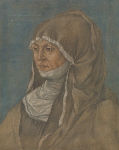 Porträt einer Frau, angeblich Caritas Pirckheimer 1467-1532 von Imitator of Albrecht Dürer