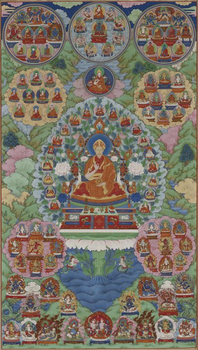 Der Qianlong-Kaiser als Manjusri, der Bodhisattva der Weisheit, Qing-Dynastie von Imperial Workshop