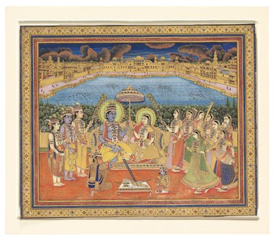 Ein Gemälde von Rama und Sita, Indien, Jaipur, ca. 1800 von Indian School