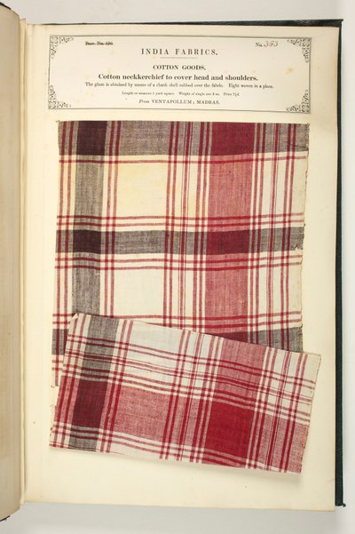 Baumwollhalstuch zum Bedecken von Kopf und Schultern aus Ventapollum in Madras, aus 