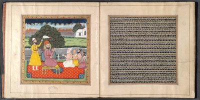 Guru Nanak, der Gründer der Sikh-Religion, im Streit mit hinduistischen Heiligen von Indian School