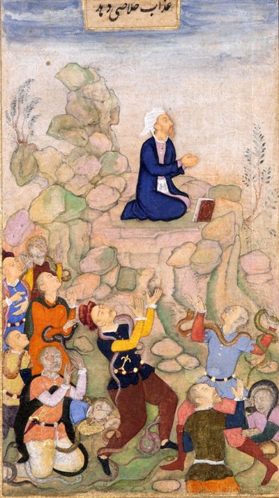 Moses und die Plage der Schlangen, 1602-05 von Indian School