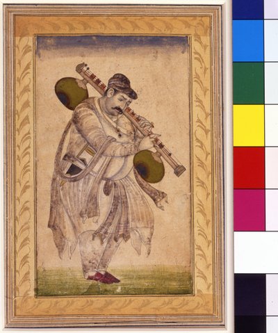 Naubat Khan, der Vina-Spieler, 18. Jahrhundert von Indian School
