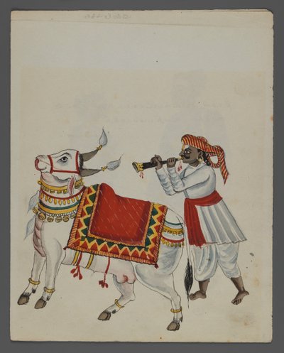 Eine von neun Bildern, die Inder in verschiedenen Berufen zeigen von Indian School