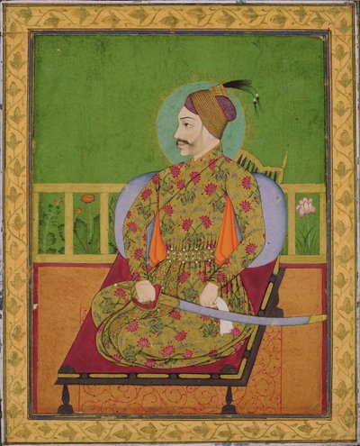 Sultan Abdullah Qutubshah von Golconda (reg. 1626-72) Deccan, Mughal, um 1640 von Indian School