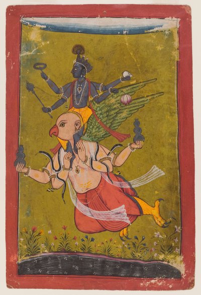Vishnu auf Garuda, ca. 1725 oder früher von Indian School
