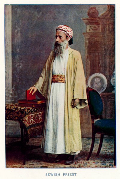 Indische Eingeborene: Jüdischer Priester von Indian photographer