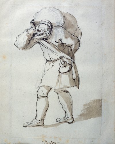 Ein beladener Träger von Inigo Jones