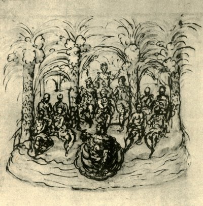 Der maritime Wagen mit der Königin und Masken von Inigo Jones