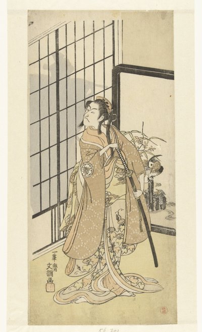 Schauspieler Matsumoto Koshiro III in der Frauenrolle Asagao von Ippitsusai Bunchō