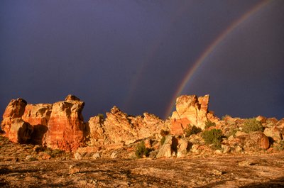 Alte Anasazi-Stätte, Castle Rock, Colorado von Ira Block