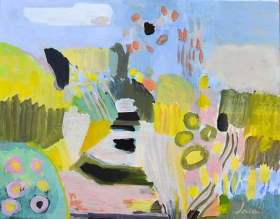 Lebendige abstrakte Landschaft von Iria Fernandez