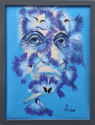 Albert Einstein und Meisen, 2015 von Irina Corduban