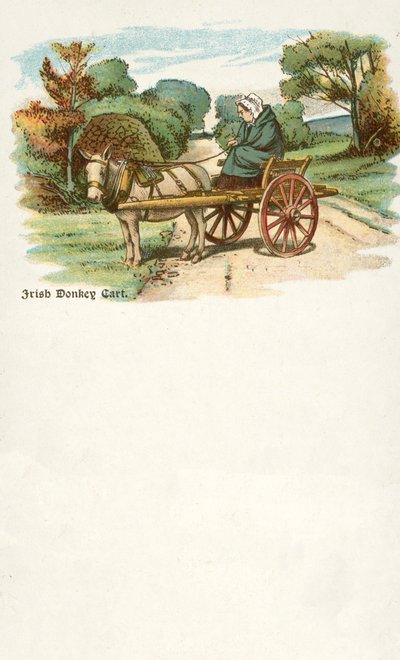 Frau mit Esel und Karren, Irland von Irish School
