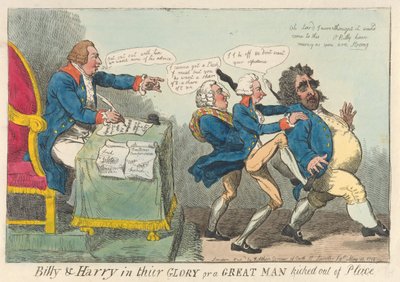 Billy & Harry in ihrer Pracht oder ein großer Mann aus seiner Position geworfen von Isaac Cruikshank