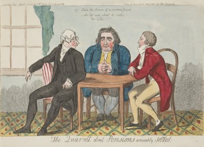 Der Streit über Pensionen gütlich beigelegt von Isaac Cruikshank
