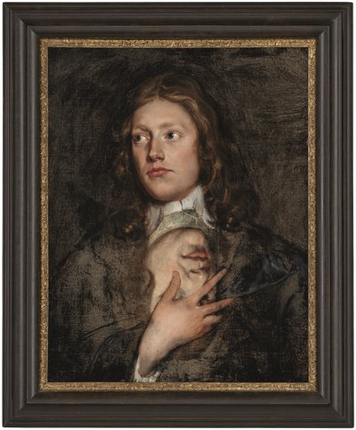 Porträt eines Gentlemans, Brustbild, mit einem weiteren Porträt darunter von Isaac Fuller
