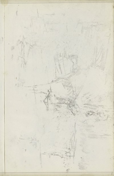 Abklatsch der Kreidezeichnung auf Blatt 5 verso von Isaac Israels