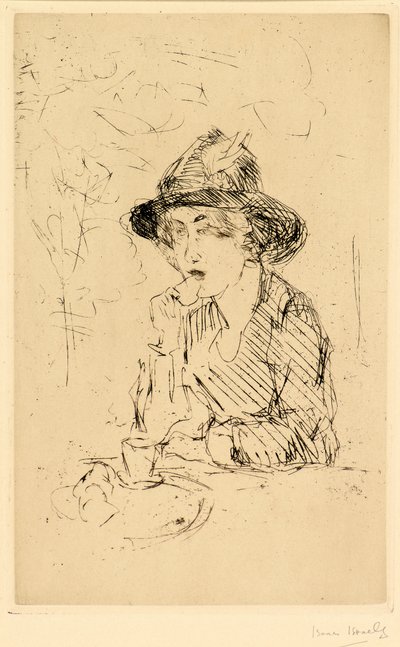 Dame am Frühstückstisch von Isaac Israels