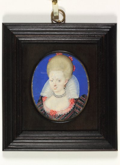 Frances Howard, Herzogin von Lennox und Richmond (Aquarell auf Pergament) von Isaac Oliver