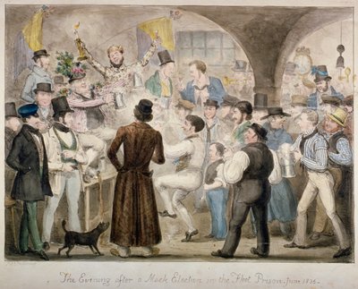 Der Abend nach einer Scheinwahl im Fleet-Gefängnis, Juni 1835 von Isaac Robert Cruikshank