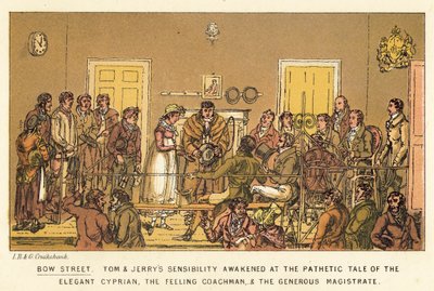 Bow Street von Isaac, Robert and George Cruikshank