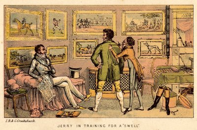 Jerry im Training für einen Dandy von Isaac, Robert and George Cruikshank