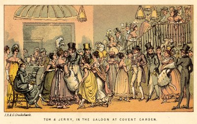 Tom und Jerry im Salon von Covent Garden von Isaac, Robert and George Cruikshank