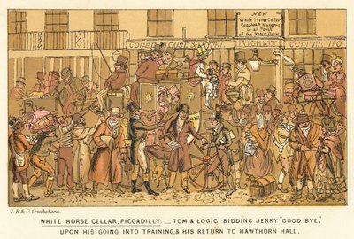 White Horse Cellar, Piccadilly von Isaac, Robert and George Cruikshank