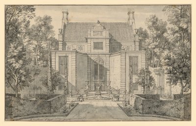 Gartenansicht eines vornehmen holländischen Hauses von Isaac de Moucheron